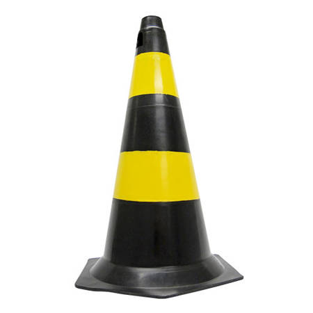 CONE SINALIZACAO 75CM PR/AM